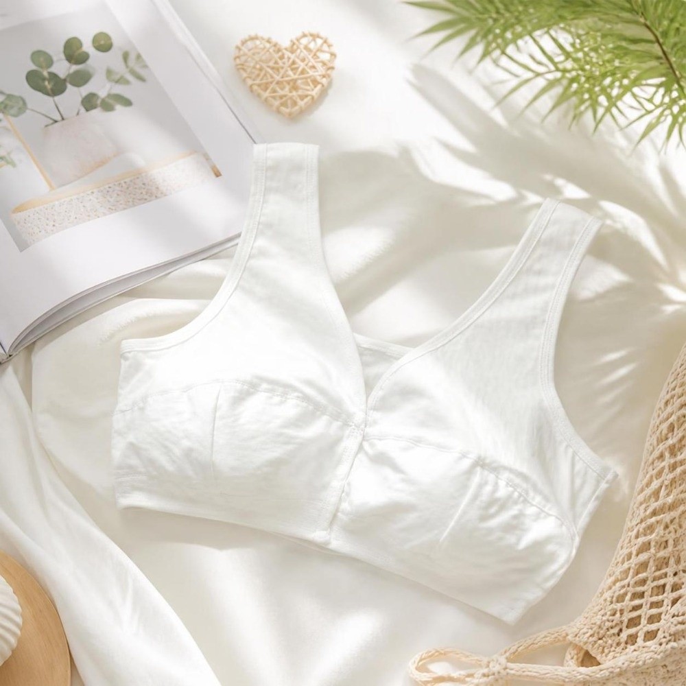 Wirefree Bra Comfort - Comfortable U Back Front Closure Bra