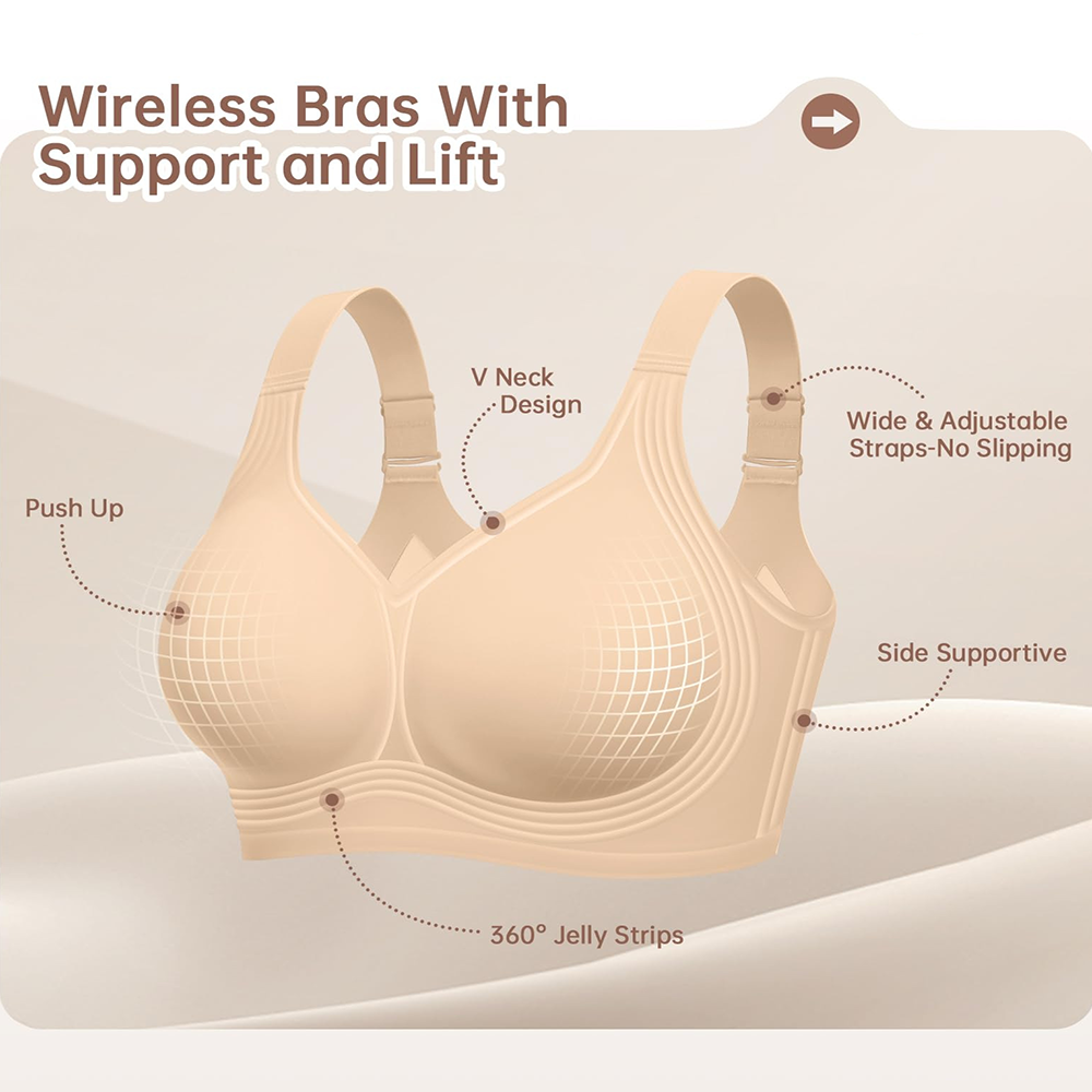 Plus Size Push Up Jelly Bra Se - огляд і ціна T Shirt Bra Seamless