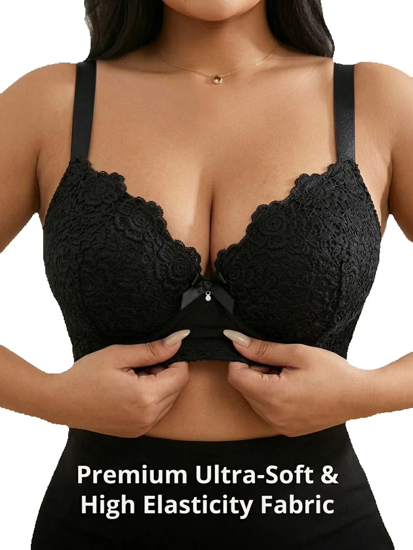 Women Plus Size Floral Push Up - огляд і ціна Minimizer Bra Women