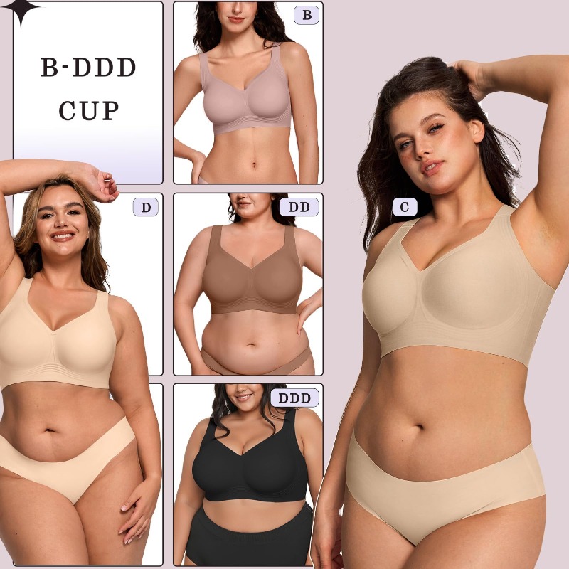 Plus Size Wireless Jelly Bra W - огляд і ціна Minimizer Bra Women