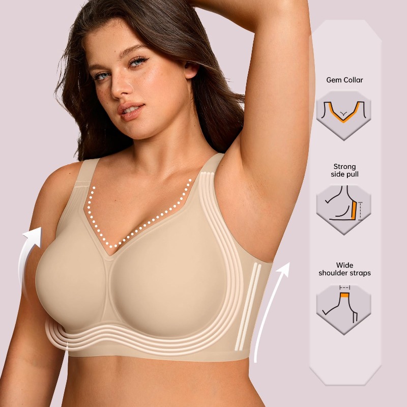 Plus Size Wireless Jelly Bra W - огляд і ціна Minimizer Bra Women
