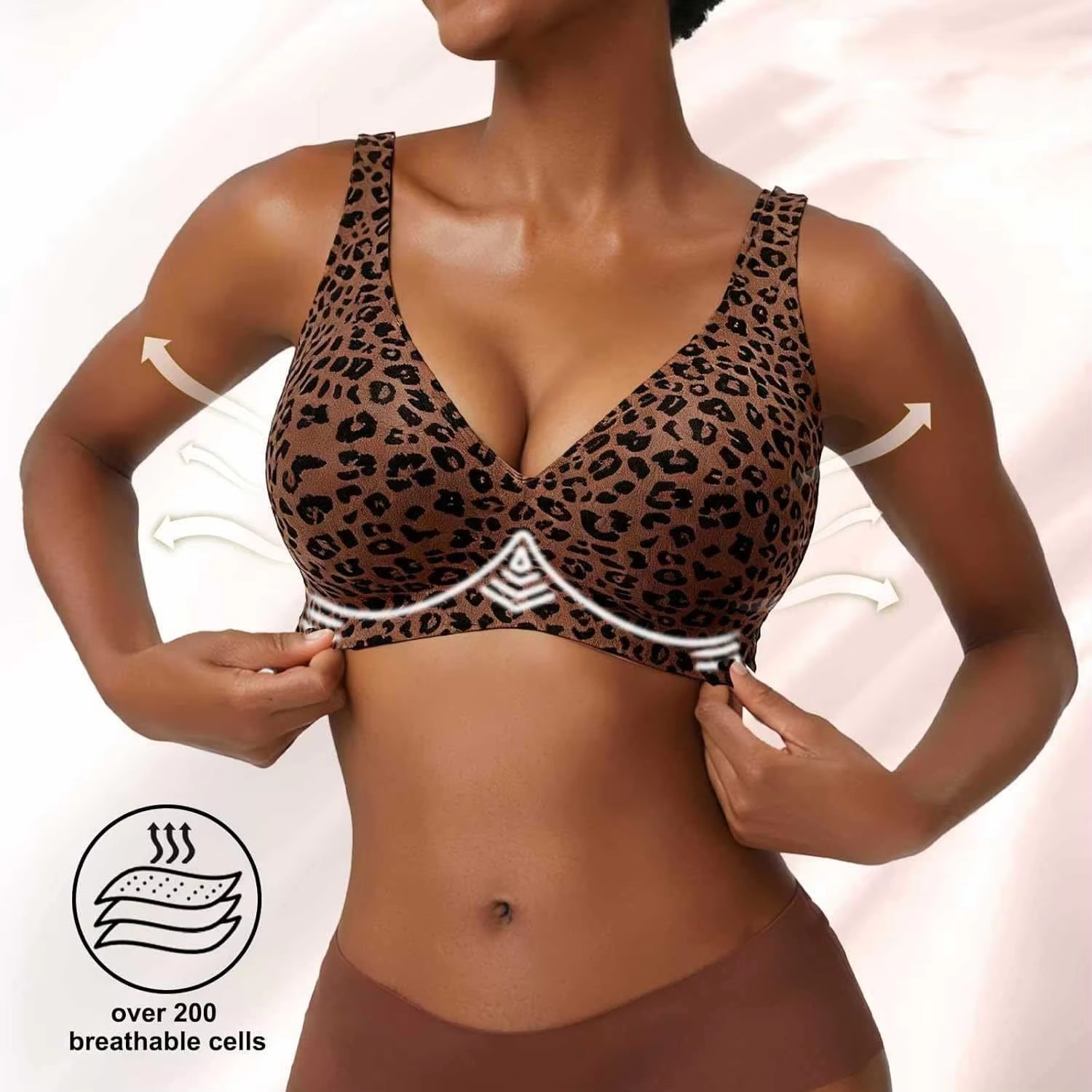 Custom made-2-Row Hook Leopard - огляд і ціна Minimizer Bra Women