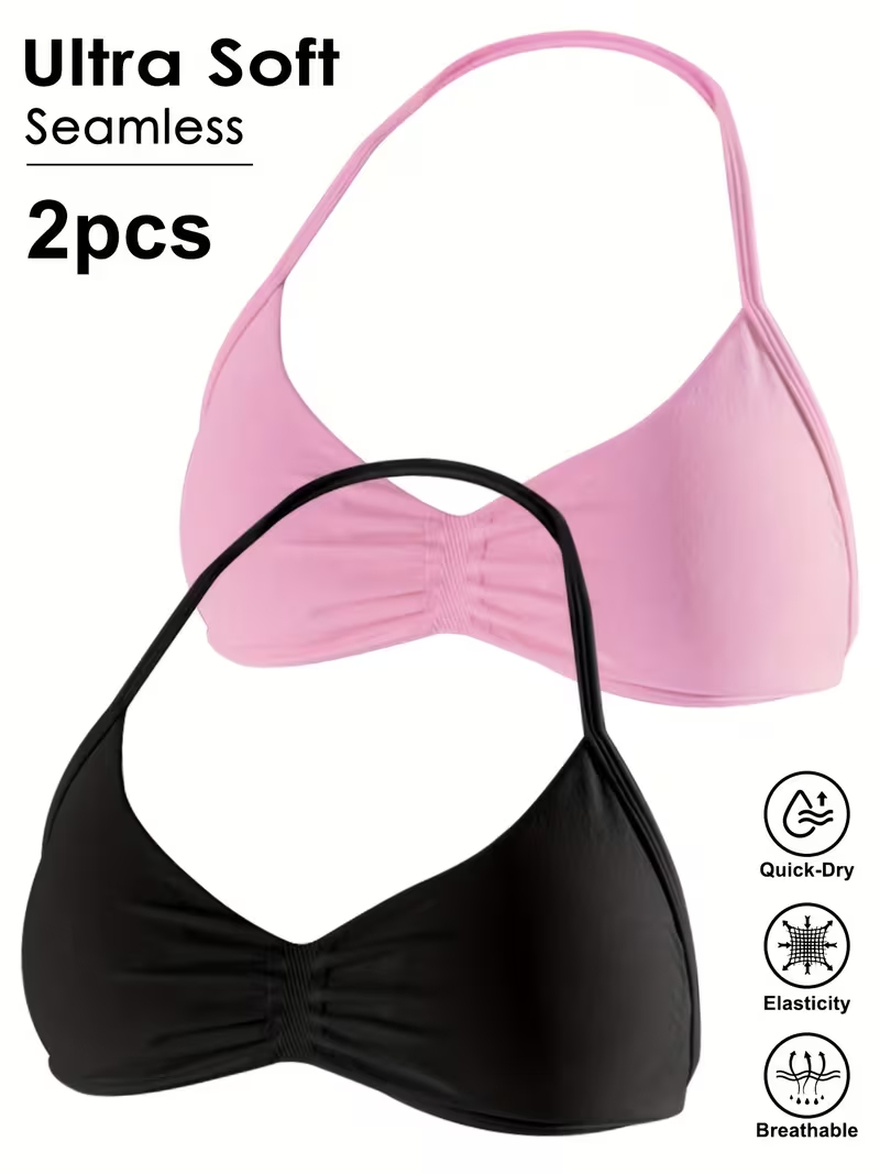 2pcs Seamless Sexy Open Back G - огляд і ціна Underwire Bra Padded