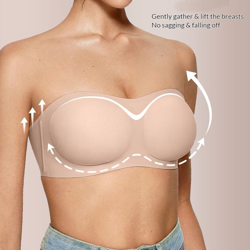 Women's Strapless Bra with Pus - огляд і ціна Minimizer Bra Women